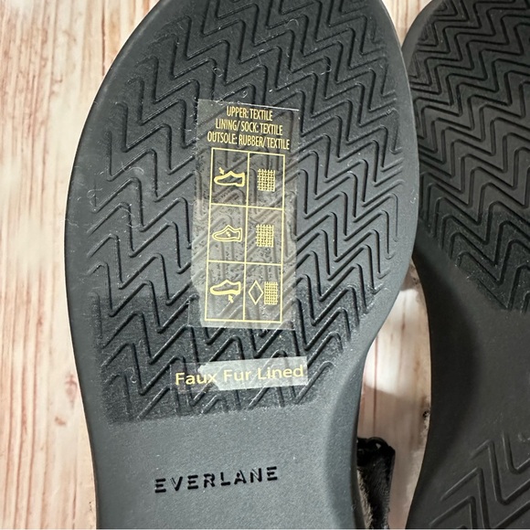 Everlane Black The ReNew Teddy Sherpa Lined Sport Sandal Size 7 - Picture 14 of 16